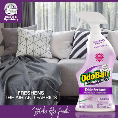 OdoBan Ready-to-Use Disinfectant and Odor Eliminator, 32 Ounce Spray Bottle, Original Eucalyptus Scent
