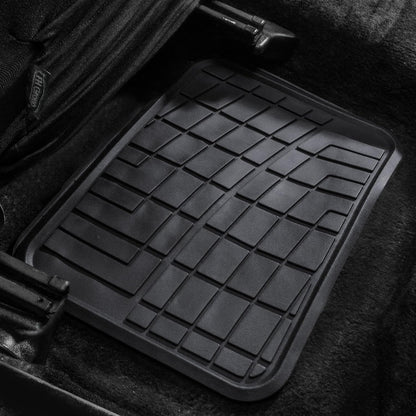 FH Group Automotive Floor Mats - Heavy-Duty Rubber Floor Mats for Cars, Universal Fit Full Set, Climaproof & Trimmable Floor Mats for Most Sedan, SUV, Truck, Black