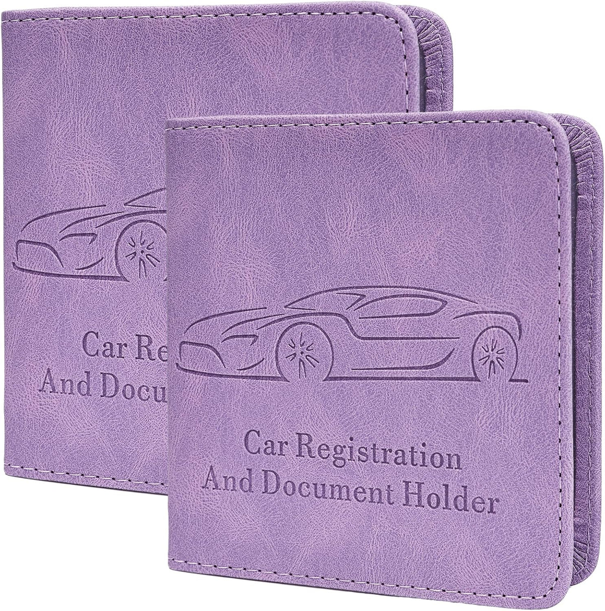 Registration and Insurance Card Holder, Vehicle Glove Box Car Organizer with Magnetic Closure, Interior Car Accessories for Documents, Cards, License Storage, 1-Pack Red