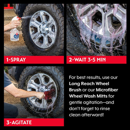 Griot's Garage Heavy-Duty Wheel Cleaner for All Wheel Finishes, Breaks Down and Removes Stubborn Brake Dust and Grime, PH Balanced, Non-Acidic, 11026, 35oz