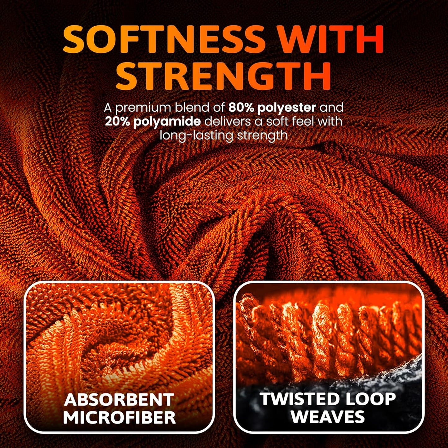 Car Drying Microfiber Towels, Extra Large Cleaning Cloth Towel with No Streaks, Reusable, Superior Water Absorbent & Scratch Free, Super Soft Detailing & Buffing Towels for Cars, 2-Pack