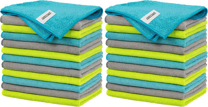 FIXSMITH Microfiber Cleaning Cloth - Pack of 50, Microfiber Towels for Cars 16 x 12 in, Highly Absorbent Cleaning Rags, Lint-Free, Streak-Free Cleaning Cloths for Car Kitchen Home Office