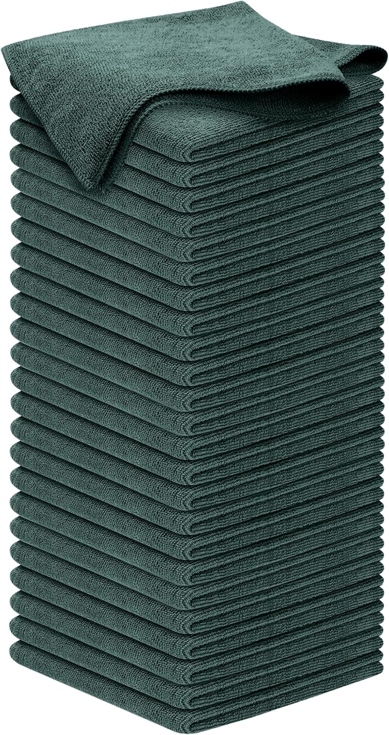 USANOOKS Premium 300GSM Microfiber Cleaning Cloth - 12.5"x12.5" High Performance - 1200 Washes, Ultra Absorbent Microfiber Towels for Cars Undercarriage, Rims & Engine Bay Cleaning - Microfiber Cloth