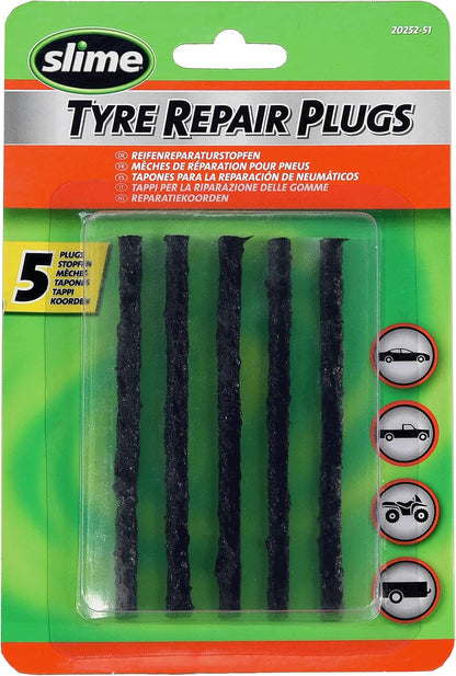 Slime 2040-A Tire Repair Plug Kit, Deluxe, Contains Strings, Tools and Glue, 11 Pieces