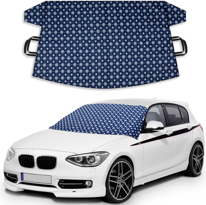 EcoNour Windshield Cover for Ice and Snow - Universal Fit for Car, SUV, Truck, Heavy Duty 600D Oxford Fabric Frost Protector for Ice & Sleet, Includes Anti-Theft Straps, Medium (69"x42")