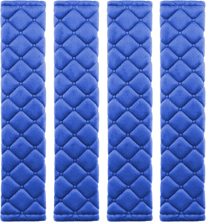 4 Pack Universal Car Seat Belt Pads, Adult Seat Belt Shoulder Strap Covers Harness Pad for Car/Bag,Soft Comfort Helps Protect You Neck Shoulder from The Seat Belt Rubbing（Black）