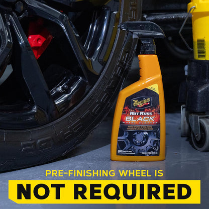 Meguiar's Hot Rims Aluminum Wheel Cleaner, Deep Foaming Rim Cleaner Spray Formulated to Effectively Clean Uncoated Polished Aluminum, Anodized, and Powder-Coated Wheels, 24 Oz