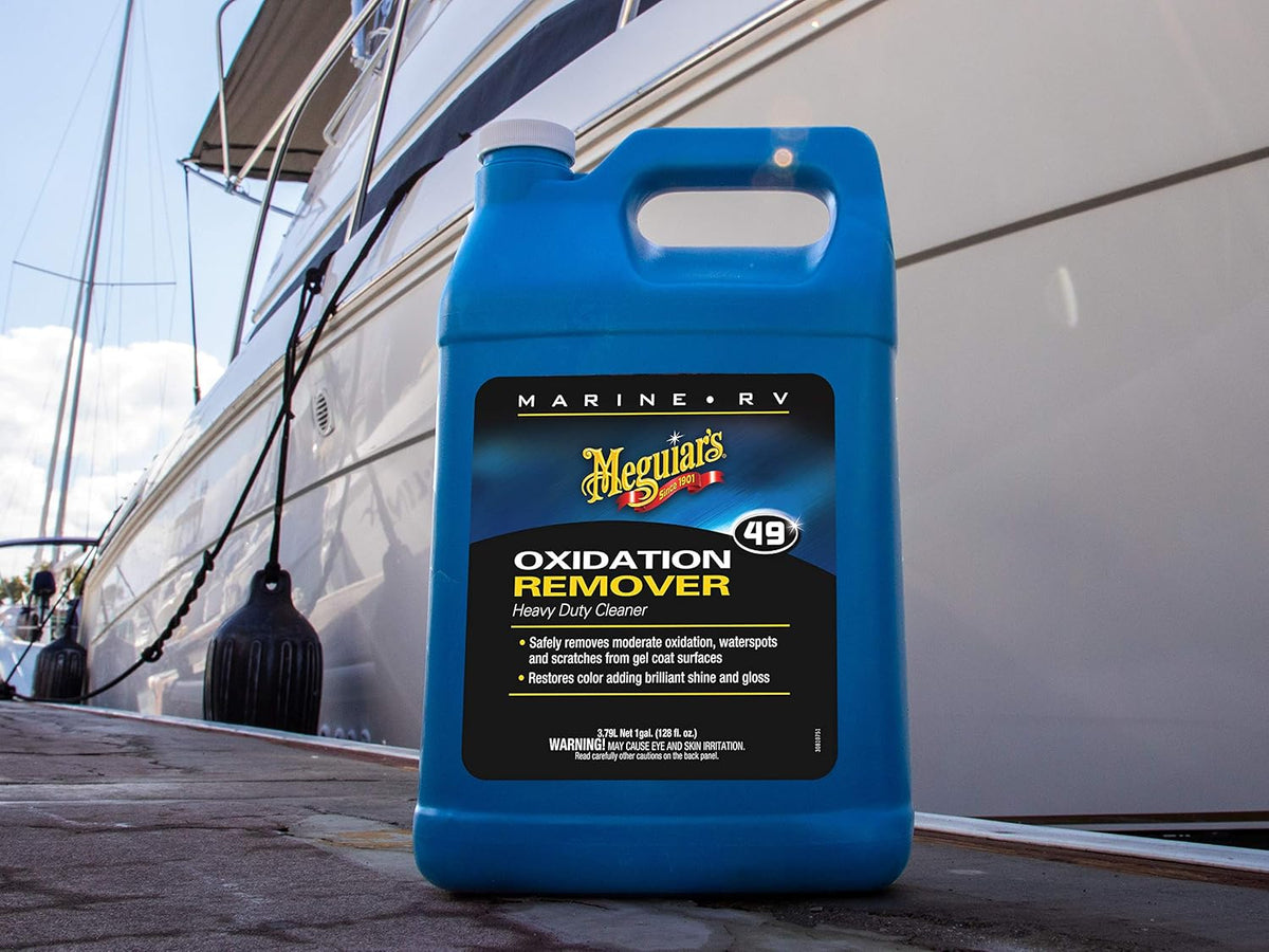 Meguiar's M4916 Marine/RV Heavy Duty Oxidation Remover, Oxidation, Water Spot, Stain, and Boat Scratch Remover for Vehicles with Gel Coat and Fiberglass Surfaces, 16 Oz - Packaging may vary