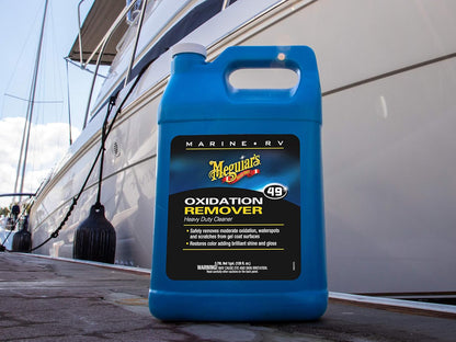 Meguiar's M4916 Marine/RV Heavy Duty Oxidation Remover, Oxidation, Water Spot, Stain, and Boat Scratch Remover for Vehicles with Gel Coat and Fiberglass Surfaces, 16 Oz - Packaging may vary