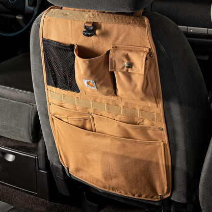 Carhartt Universal Nylon Duck Automotive Seat Back Organizer, Organization for Work and Kids, Black
