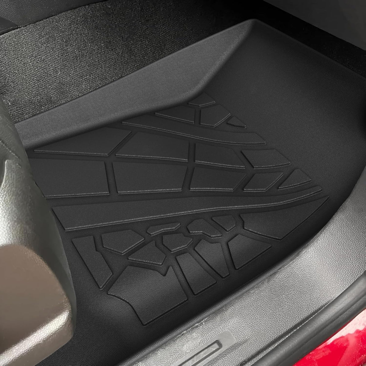 KARPAL Floor Mats for 2007-2013 Chevy Silverado & GMC Sierra 1500 Crew Cab / 2007-2014 2500/3500 HD(Footwell Coverage), All-Weather TPE Custom Fit Floor Liners Car Accessories