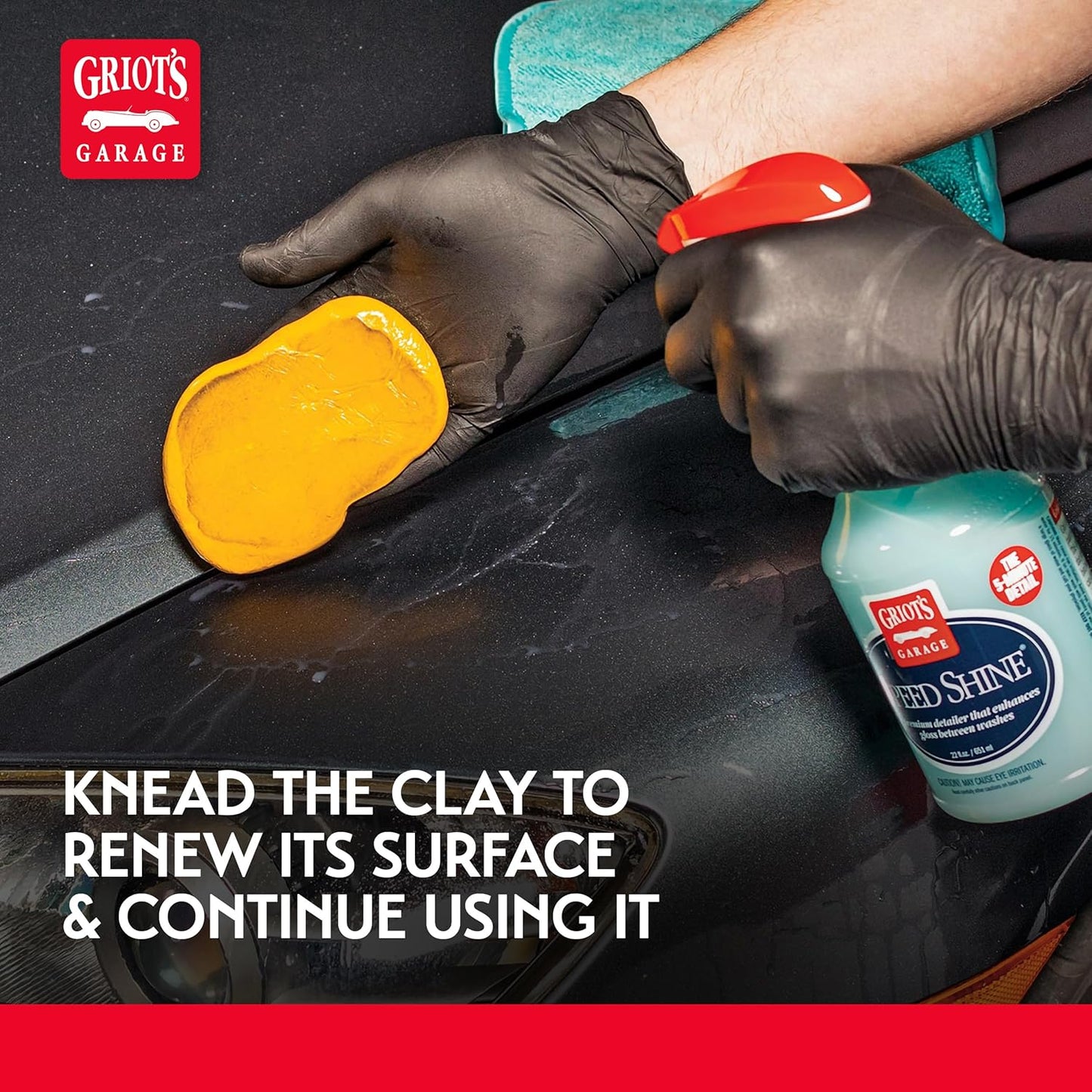 Griot's Garage Paint Cleaning Clay for Car Detailing, Removes Dirt and Grime to Prep Paint for Polishing and Waxing, 11153, 8oz