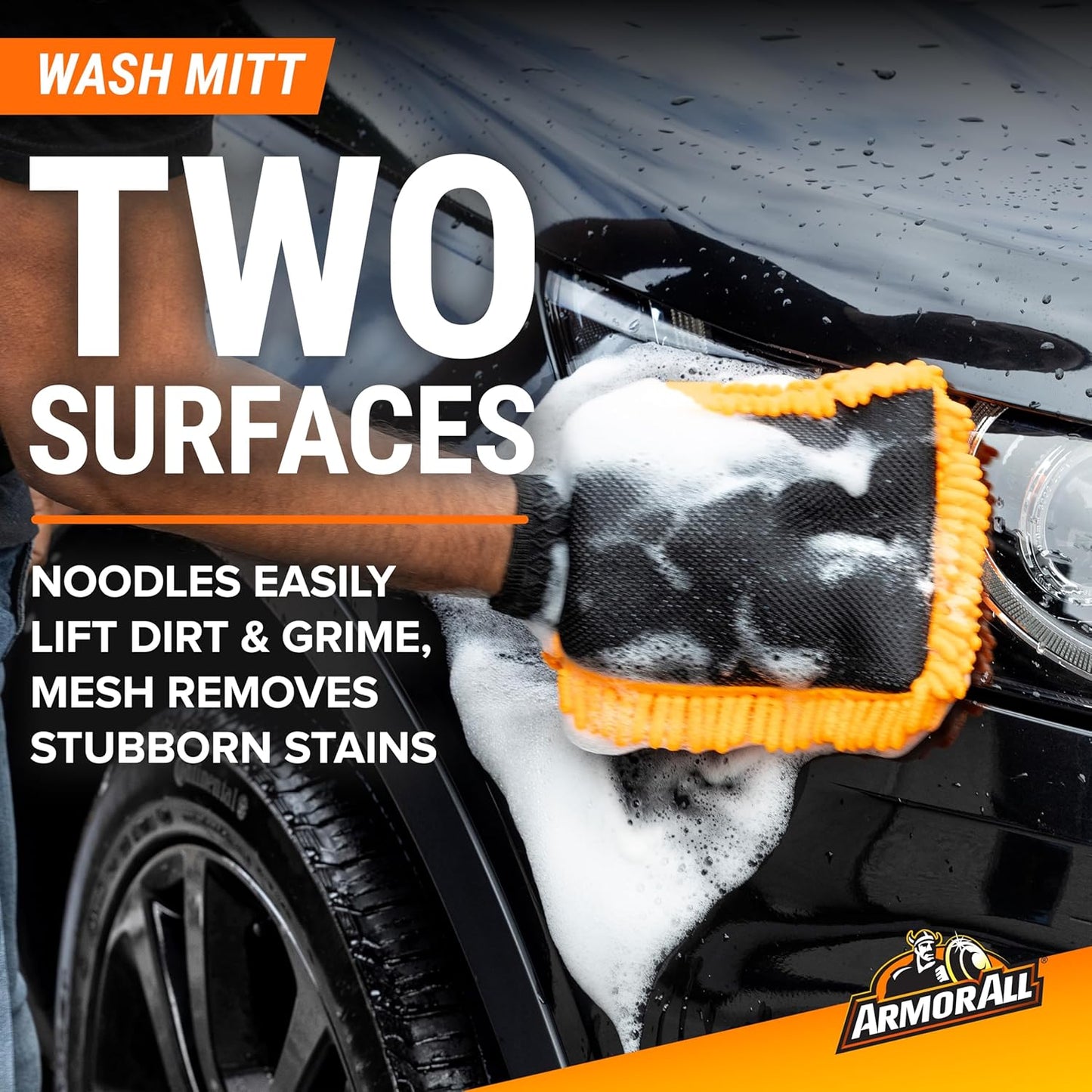 Armor All Car Wash Kit - Complete 3-Piece Car Cleaning Set with Car Wash Soap, Wax, Microfiber Mitt & Drying Towel, Gift for Dad