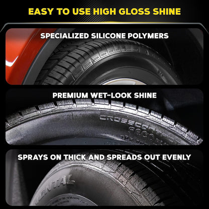 Meguiar's G1224 Hot Shine Tire Spray - 24 Oz Spray Bottle