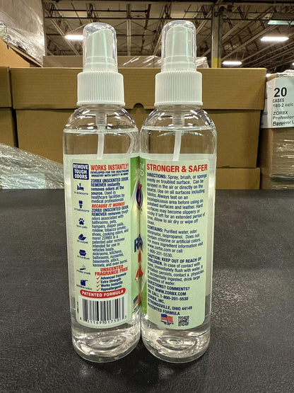 ZORBX Unscented Odor Eliminator for Strong Odor 2 Fl Oz, Pack of 1 - Used in Hospitals & Healthcare Facilities - Advanced Formula, Fast-Acting Odor Remover Spray for Dog, Cat, House & Carpet