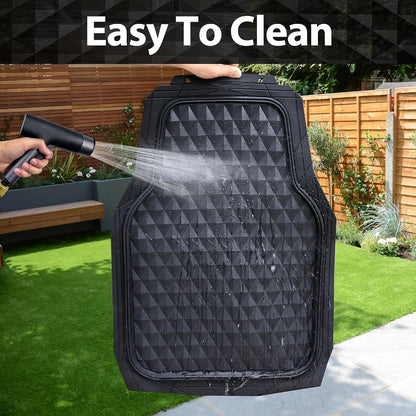 CAR PASS Heavy Duty Rubber Car Mats, Deep Dish All-Weather Floor Mat for Car Full Set Durable Anti-Slip 3D Rhombus Waterproof Trim to Fit Liner Universal Fit Automotive,Sedan,SUV,Truck, 3 Piece Black