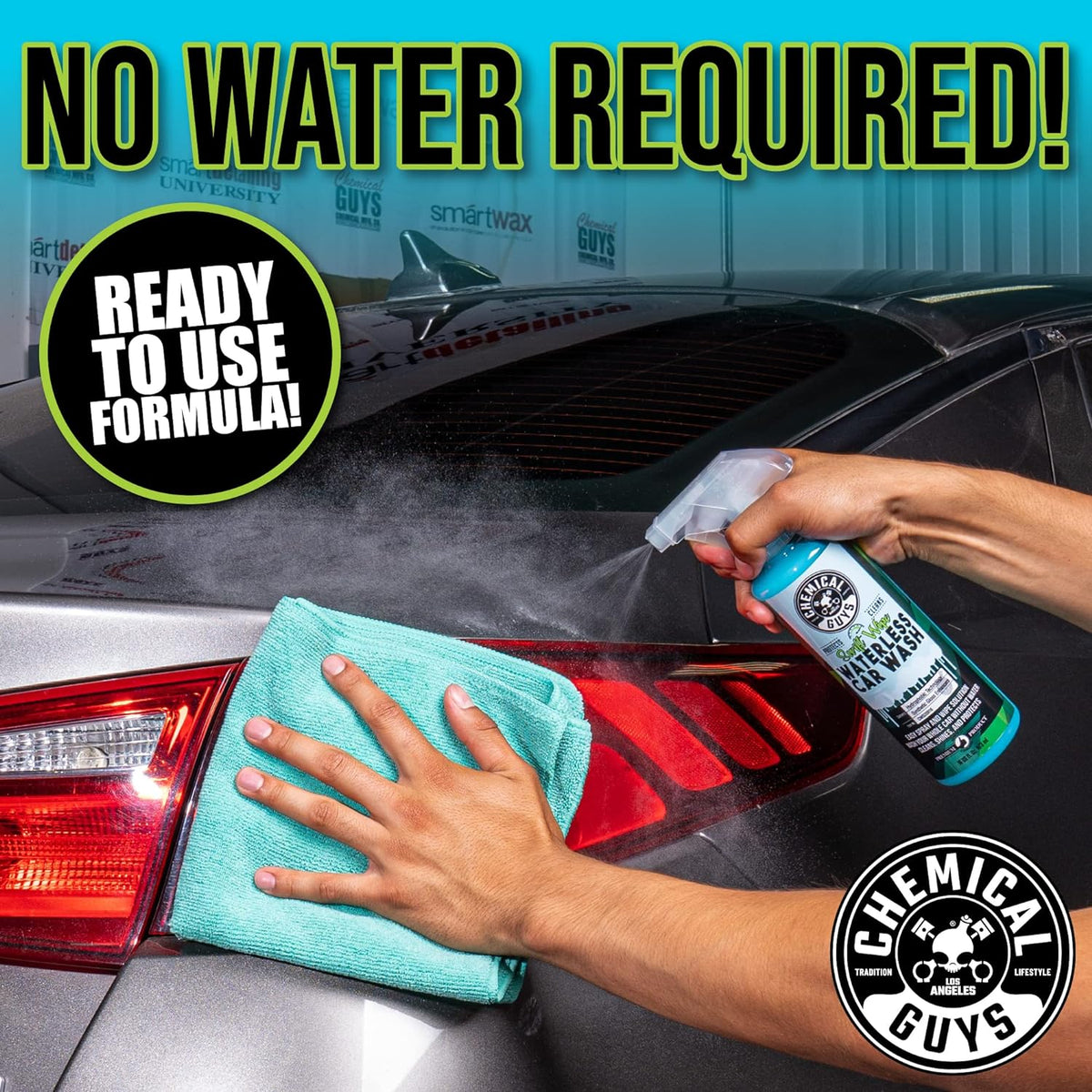 Chemical Guys Swift Wipe Sprayable Waterless Car Wash Spray - Spray and Wipe to Safely Clean and Shine Cars, Trucks, Motorcycles, RV & More, High Lubrication Formula, 128 oz
