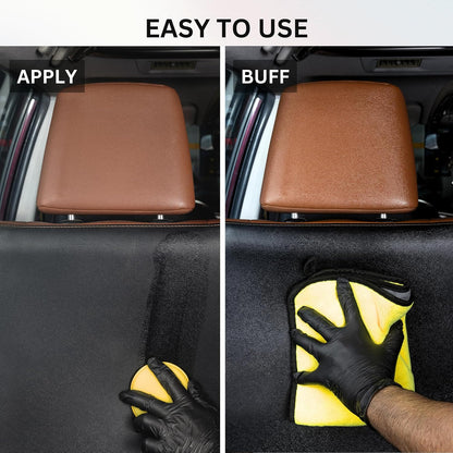 The Pro Stuff® Ultimate Leather Conditioner for Car Interior & Seats | UV Protection, Deep Restoration and Shine | Easy Apply, No-Residue Micro-emulsion Clear Formula | Works on Couch, Jacket, Shoe