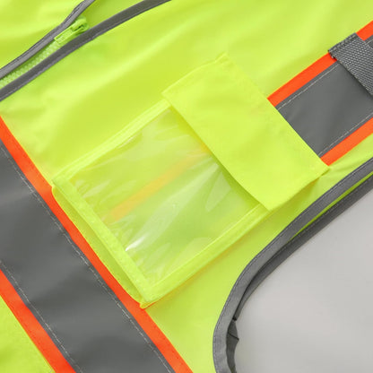 XIAKE Reflective Safety Vest for Men & Women High Visibility Class 2 Vest with Pockets Meets ANSI Standards