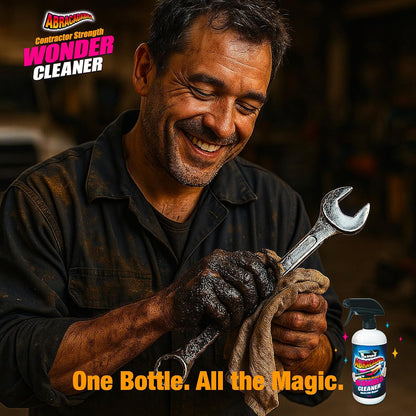 Abracadabra® Wonder Cleaner Spray 16 oz - As Seen on TV Contractor Strength Adhesive, Tar, Gum, Sap & Sticker Remover - Citrus Cleaner for Cars, Garage Floors, Concrete, Tile, Metal & Wood