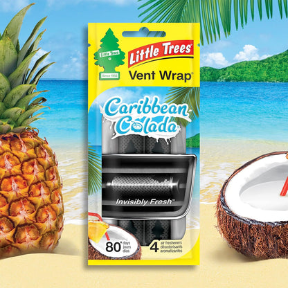 LITTLE TREES Car Air Freshener | Vent Wrap Provides Long Lasting Scent, Invisibly Fresh | New Car Scent, 16 Air Fresheners