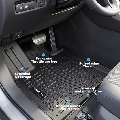 All Weather Floor Mat Fit for Toyota Corolla(Include Hybrid Exclude Hatchback) 2026 2025-2020 TPE Rubber Liners Corolla Accessories All Season Guard Odorless Anti-Slip Liner Black