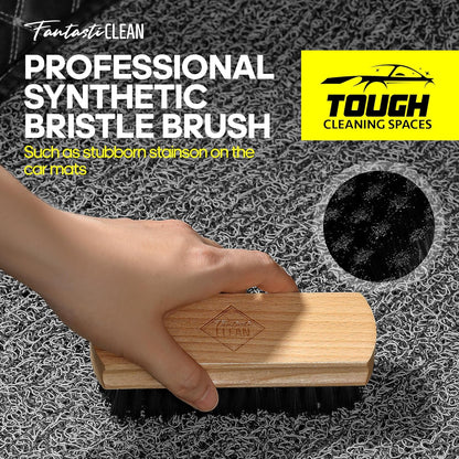 Fantasticlean 9PCS Car Interior Detailing Set, Microfiber Cloth & Applicator, Single-Head Detailing Brushes, Natural Bristles, Scratch-Free & Ultra-Soft for Seats Leather Care or Cleaning