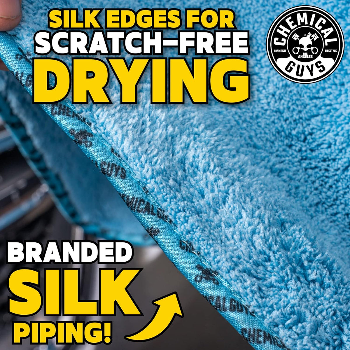 Chemical Guys Woolly Mammoth Large Microfiber Drying Towel - 36 x 25 Inch Gray, Ultra Plush Super Absorbent Car Drying Towel for Cars, Trucks, SUVs, Motorcycles, RVs, and Auto Detailing