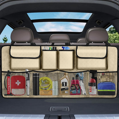 Car Trunk Organizer and Storage, Large Capacity Backseat Hanging Storage Accessories, Backseat Car Organizer for SUV/MPV/Truck (Black)