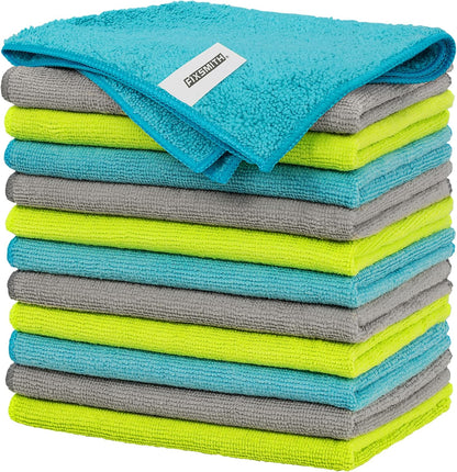 FIXSMITH Microfiber Cleaning Cloth - Pack of 50, Microfiber Towels for Cars 16 x 12 in, Highly Absorbent Cleaning Rags, Lint-Free, Streak-Free Cleaning Cloths for Car Kitchen Home Office
