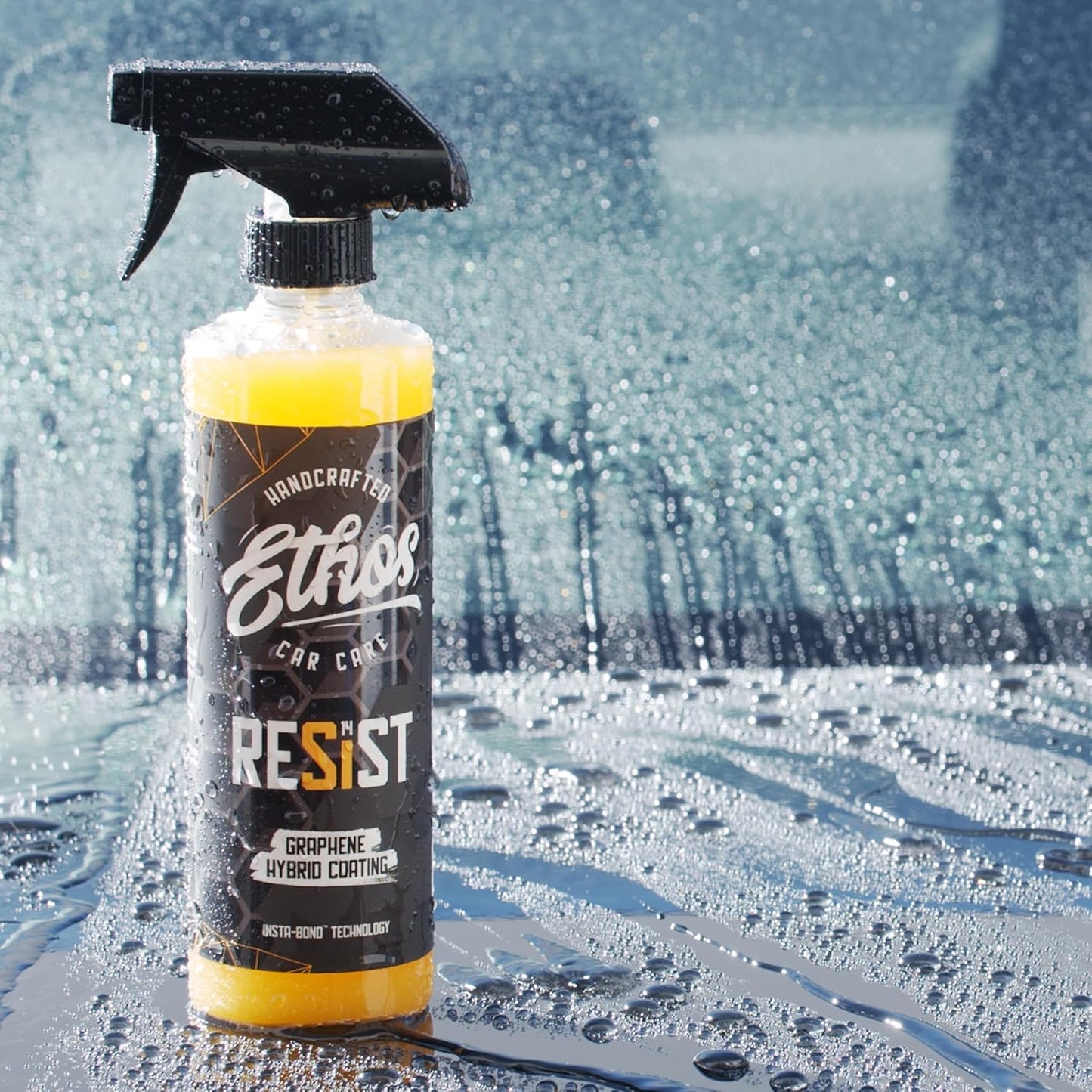 Ethos RESIST Graphene Spray Coating for Cars – Graphene Ceramic Coating Spray, Extreme Hydrophobic Protection, Gloss Enhancement, Ceramic Coating for Cars – 16oz