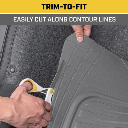 CAT Heavy Duty SUV Black Cargo Liner & Car Trunk Mat - Universal Trimmable All Weather Cargo Mats for Back of SUV - SUV Trunk Mat & Carpet Cover Trunk Liner - Cargo Cover Trunk Cover 53" x 36.25"