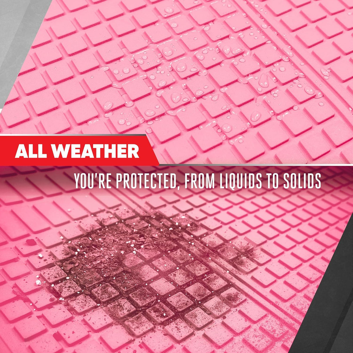Motor Trend Premium FlexTough All-Protection Cargo Mat Liner – w/Traction Grips & Fresh Design, Heavy Duty Trimmable Trunk Liner for Car Truck SUV, Black (OF-985-BK)