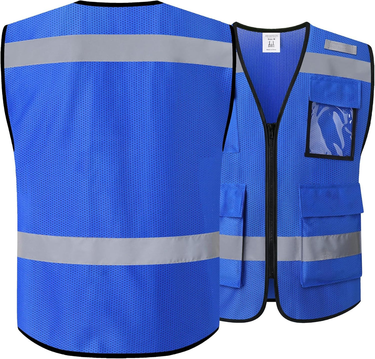 Safety Vest for Men Women Hi Vis Vest with Pockets Mesh High Visibility Vests Meets ANSI/ISEA Standards