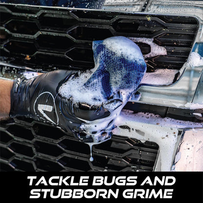 VIKING Mesh Bug Sponge, Car Wash Sponge for Cleaning Bugs and Tar, Colors Vary, 4 inch by 6 inch, 1 Pack