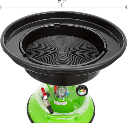OEMTOOLS 87042 18 Gallon Portable Oil Lift Drain, Waste Oil Drain with Steel Waste Oil Container, Oil Changing, Oil Dolly for Motor Oil Drain, Funnel Drain