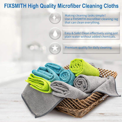 FIXSMITH Microfiber Cleaning Cloth - Pack of 50, Microfiber Towels for Cars 16 x 12 in, Highly Absorbent Cleaning Rags, Lint-Free, Streak-Free Cleaning Cloths for Car Kitchen Home Office