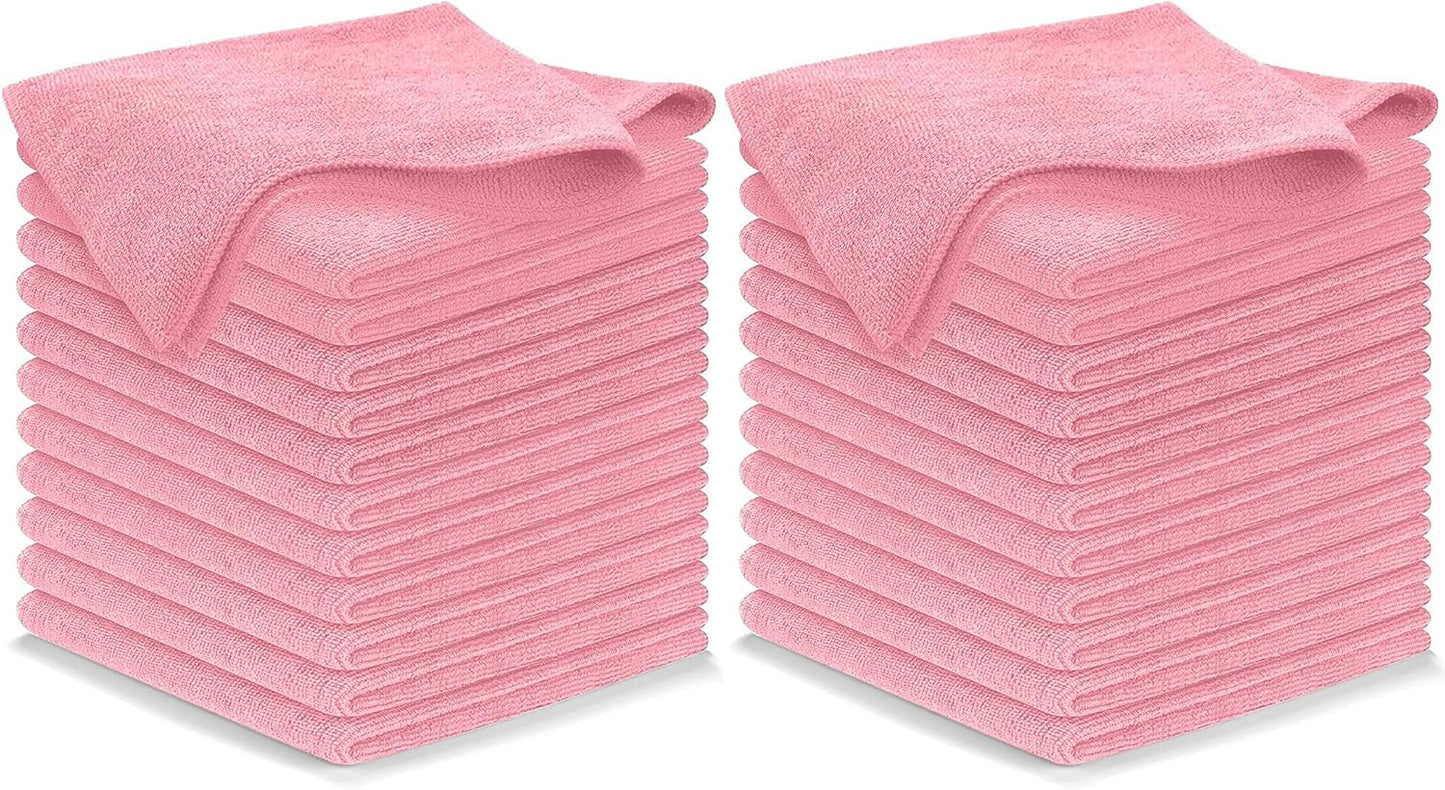 USANOOKS Microfiber Cleaning Cloth Grey - 12 Pcs (12.5"x12.5") - High Performance - 1200 Washes, Ultra Absorbent Microfiber Towel Weave Grime & Liquid for Streak-Free Mirror Shine - Car Washing Cloth
