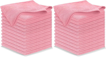 USANOOKS Microfiber Cleaning Cloth Grey - 12 Pcs (12.5"x12.5") - High Performance - 1200 Washes, Ultra Absorbent Microfiber Towel Weave Grime & Liquid for Streak-Free Mirror Shine - Car Washing Cloth