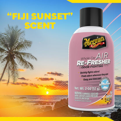 Meguiar’s Whole Car Air Refresher Odor Eliminator, Summer Breeze, 2 Oz— Car Air Freshener For Commuters, Detailers; Mist Refreshes Cabin For Sedan, Suv, Truck, Van