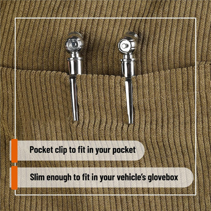 UNCO Pencil Tire Gauge, 2 Pack, 10-75 PSI, Car Tire Air Gauge