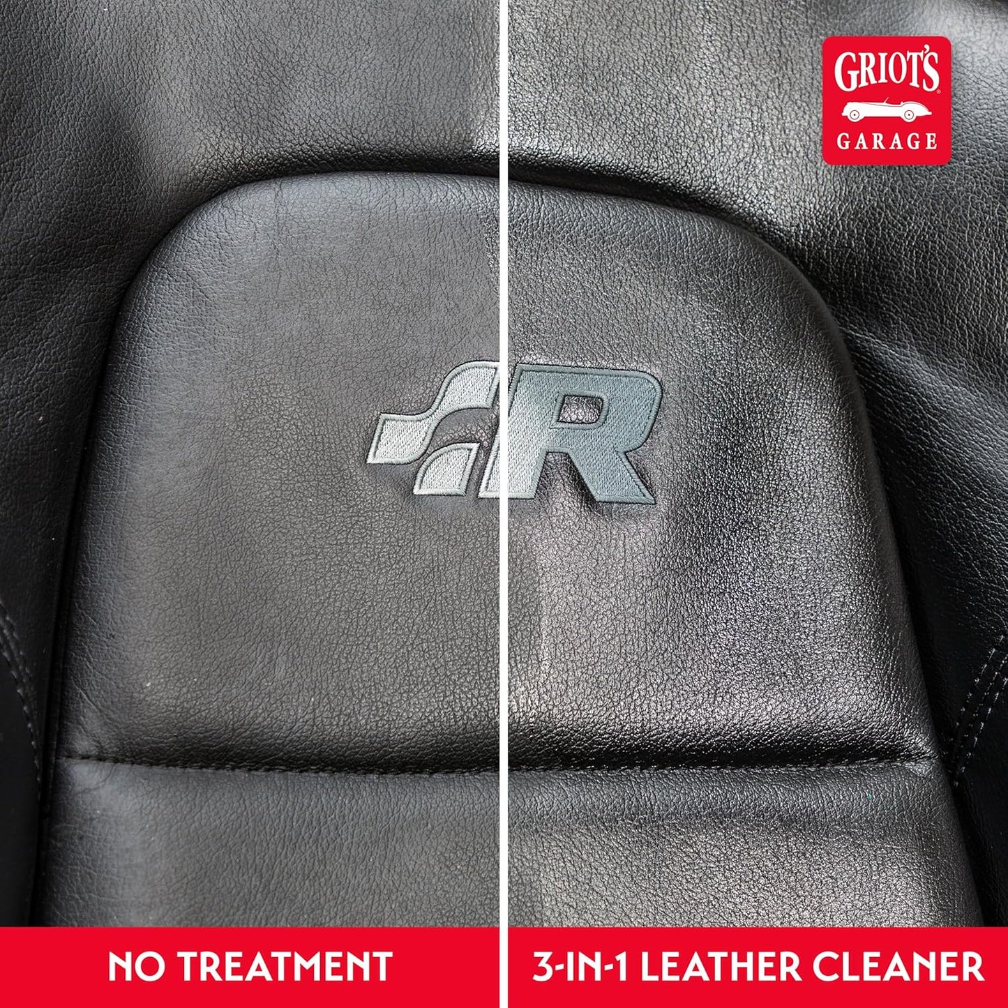 Griot's Garage Leather 3-in-1, Leather Cleaner and Conditioner for Car Leather Seat Upholstery, Sofa, Jacket, Shoes, and More, Cleans, Conditions, and Protects, 16 Oz, 11019