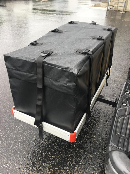 MaxxHaul Rooftop Cargo Bag 15 Cu Ft - Waterproof Universal Car Roof Carrier with Luggage Lock - No Rack Needed - Anti-Slip Mat - 100 lb Capacity - for Cars & SUV's (50719)