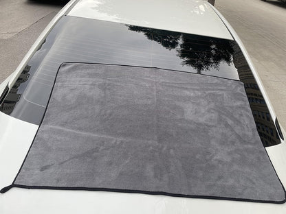 SOFTBATFY Ultrasoft, Large, Thick and Quick Drying Car Microfiber Cleaning Towel 800GSM Polishing Waxing Auto Detailing Towel Cloth (6pack,16 x 16inches) (Grey-Yellow)