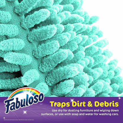 Fabuloso Microfiber Cleaning Mitt Glove, Lint-Free Scratch-Free Dusting and Washing for Furniture, Blinds, Baseboards, Shelves and Car Interior, One Size Fits All, Purple, 1 Count