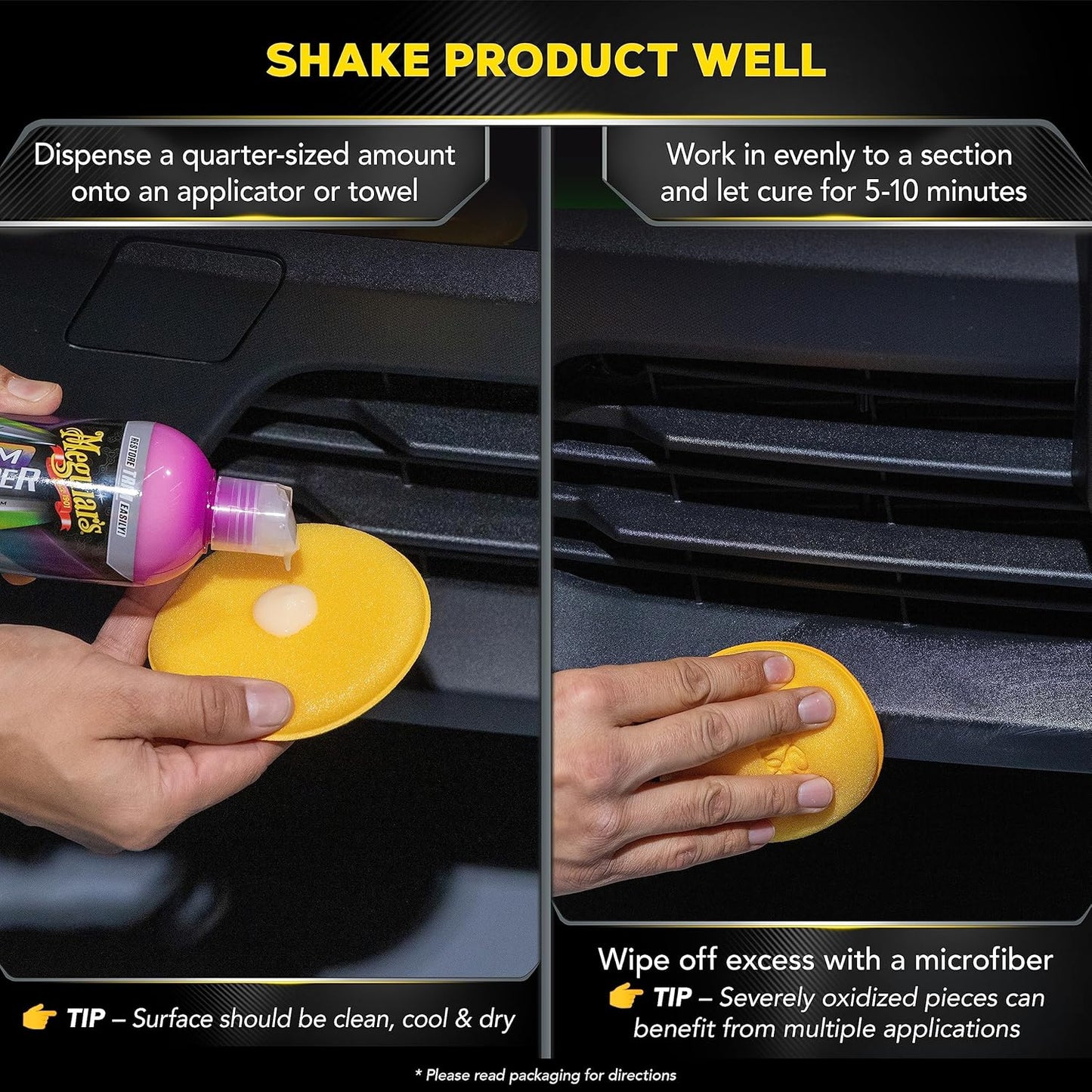 Meguiar's Hybrid Ceramic Trim Restorer, Car Trim Restorer For Diy Drivers And Detailers, Restores & Protects Faded Exterior Plastic, Vinyl & Rubber On Cars, Suvs & Trucks