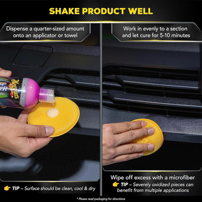 Meguiar's Hybrid Ceramic Trim Restorer, Car Trim Restorer For Diy Drivers And Detailers, Restores & Protects Faded Exterior Plastic, Vinyl & Rubber On Cars, Suvs & Trucks