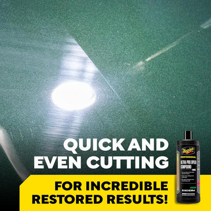 Meguiar's Professional Ultra Pro Speed Compound M11032 - Heavy Duty Compound - Pro Scratch Remover, Oxidation Remover, Heavy Swirl Mark Remover and Car Polish - Ideal for DA Polisher Use, 32 Oz