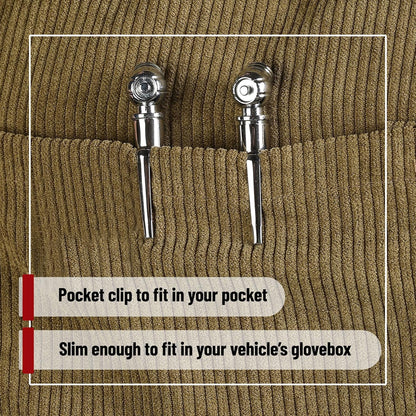 UNCO Pencil Tire Gauge, 2 Pack, 10-75 PSI, Car Tire Air Gauge