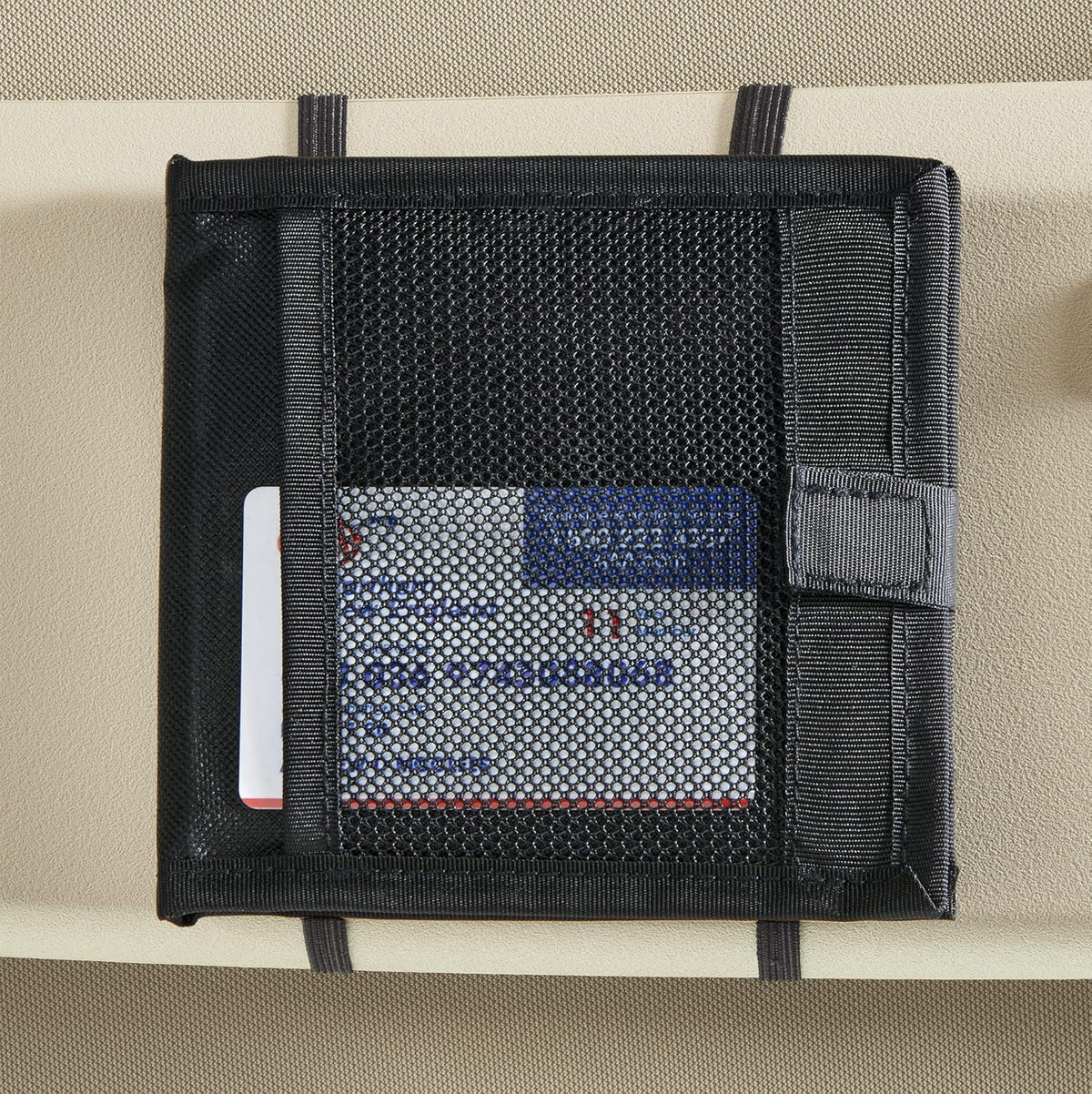 High Road Car Registration and Insurance Card Holder for Sun Visor, Glove Box or Console with 2 Clear Hidden Car Document Pockets